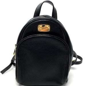 Michael Kors XS Abbey Black Leather Backpack